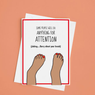 Broken Ankle Funny Card