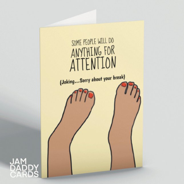 Broken Ankle/Leg Funny Get Well Card (Creator Uploaded)