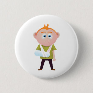 Broken Arm 6 Cm Round Badge