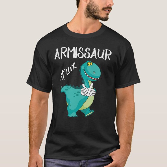 Broken Arm Dinosaur It Sux T-Shirt (Front)