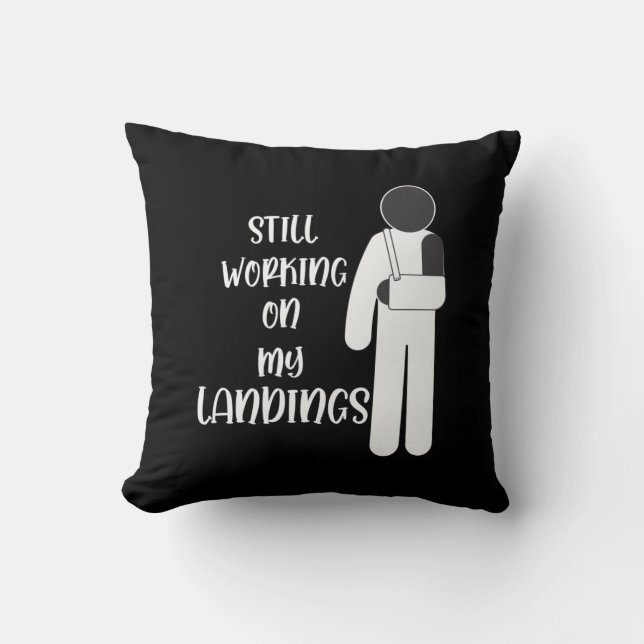 Broken Arm Get Well Stuntman Kid Cushion (Front)