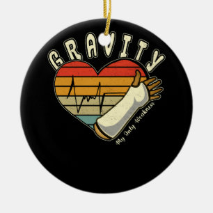 Broken Arm Gravity My Only Weakness Hand Wrist Elb Ceramic Ornament