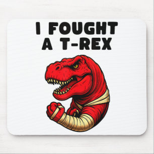 Broken Arm Recovery T-rex Kids Boys Dinosaur Mouse Pad