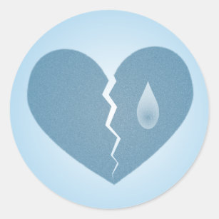 Broken Blue Heart Sticker