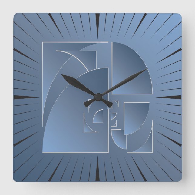 broken bluestone brick square wall clock (Front)