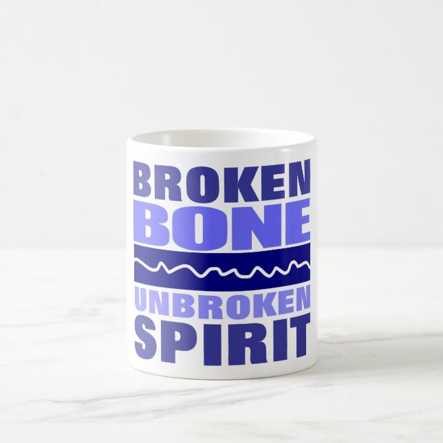 broken bone unbroken spirit T-Shirt Coffee Mug (Center)