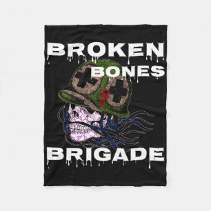 Broken Bones Brigade' Skull Skateboarding Fleece Blanket