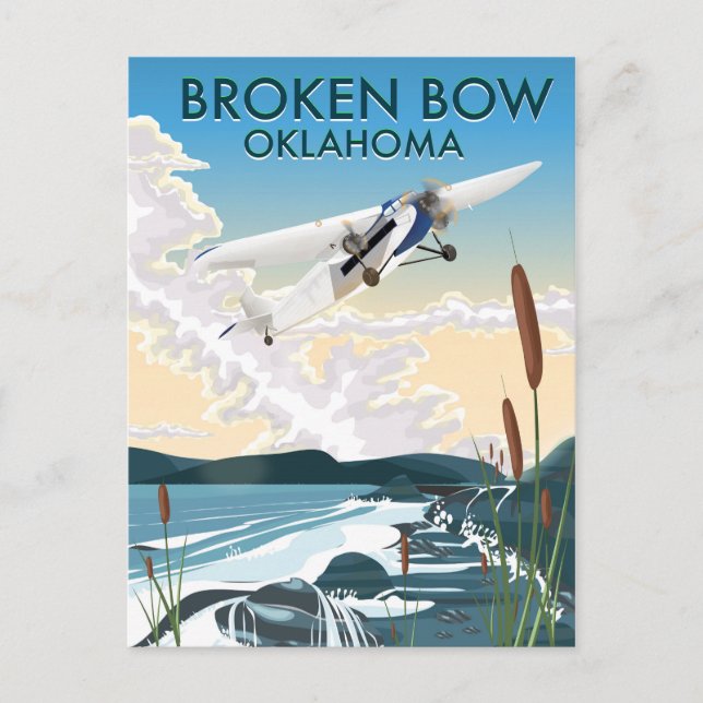 Broken Bow Oklahoma Postcard (Front)
