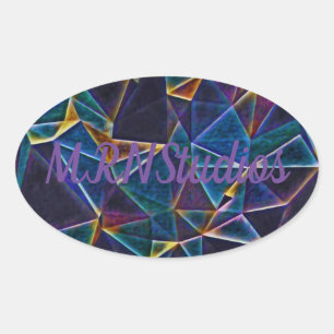 Broken Bubbles Oval Sticker