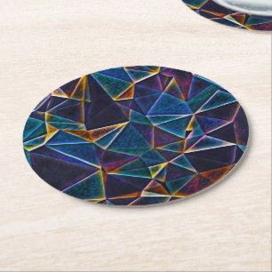 Broken Bubbles  Round Paper Coaster