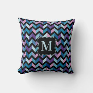 Broken Chevrons Monogram Cushion