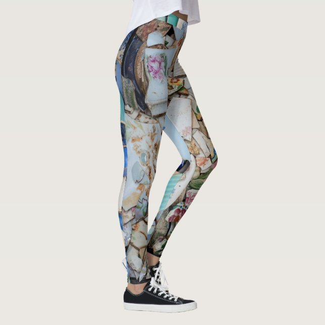 Broken China Pattern Mudlark leggings. Leggings (Right)