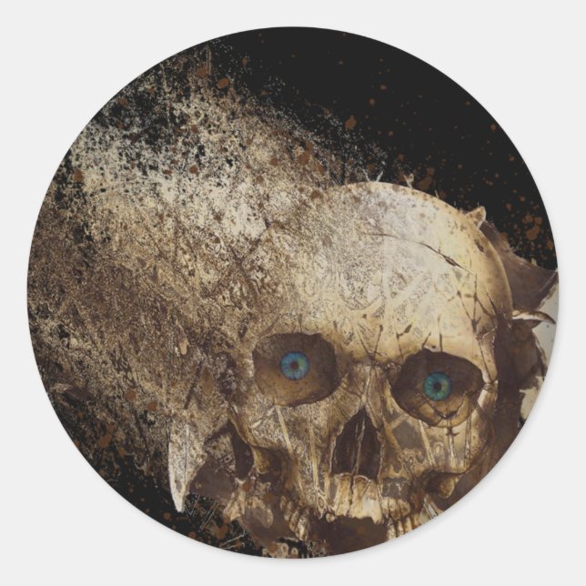 Broken Classic Round Sticker (Front)