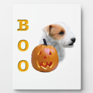 Broken coat Parson Russell Terrier Halloween BOO Plaque