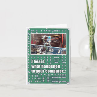 Broken Computer Sympathy Card (Our Thoughts)