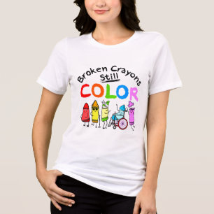 Broken Crayons Can Still Colour Kids Mental Health Tri-Blend Shirt