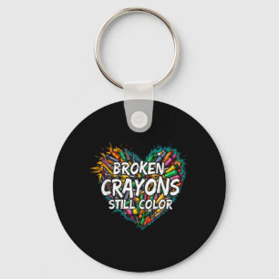 Broken Crayons Colour Mental Health Awareness For Key Ring