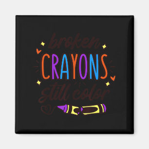 Broken Crayons Colour Mental Health Awareness Magnet