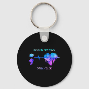 Broken Crayons Is Still Colour Heartbeat Suicide P Key Ring