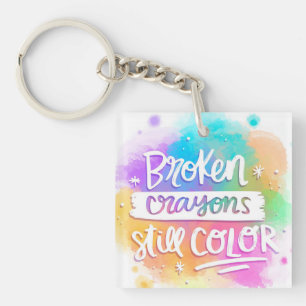 Broken Crayons Key Ring