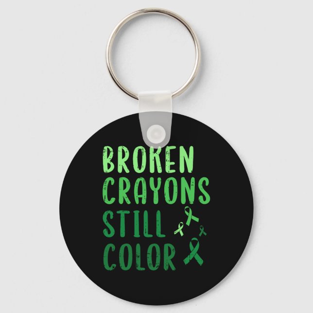 Broken Crayons Still Colour Mental Health Awarenes Key Ring (Front)