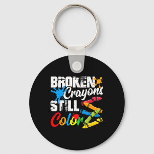 Broken Crayons Still Colour Mental Health Awarenes Key Ring