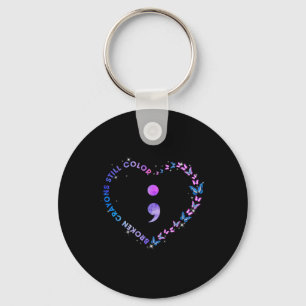 Broken Crayons Still Colour Semicolon Suicide Prev Key Ring
