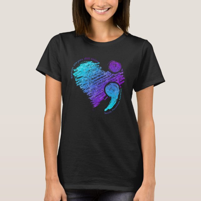 Broken Crayons Still Colour Suicide Prevention Awa T-Shirt (Front)