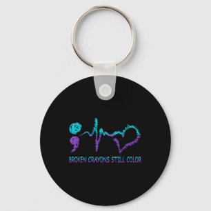 Broken Crayons Still Colour Suicide Prevention Men Key Ring