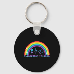 Broken Crayons Still Colour Tee Suicide Prevention Key Ring