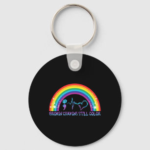 Broken Crayons Still Colour Tee Suicide Prevention Key Ring