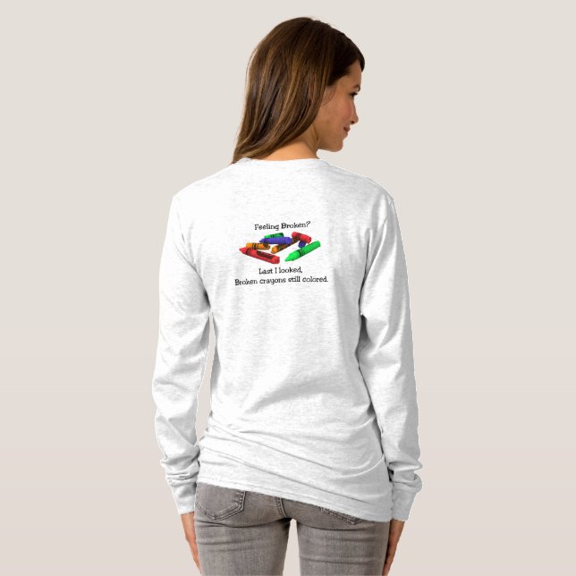 Broken Crayons Women's Basic Long Sleeve T-Shirt (Back Full)