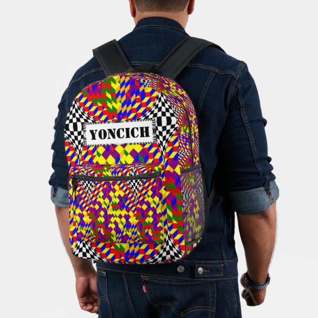 Broken Cube by Kenneth Yoncich Printed Backpack (Insitu (Model))
