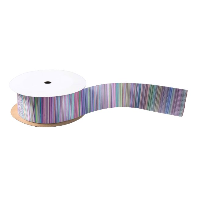 Broken flat screen TV rainbow stripe Satin Ribbon (Spool)