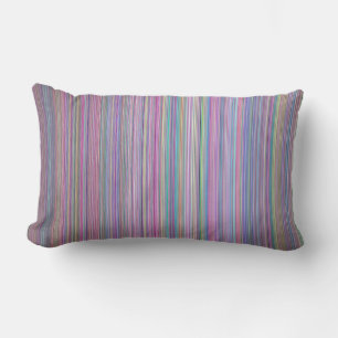Broken Flatscreen TV rainbow stripe Lumbar Cushion