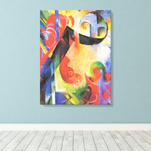 Broken Forms by Franz Marc, Vintage Abstract Art Canvas Print