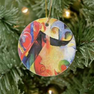 Broken Forms by Franz Marc, Vintage Abstract Art Ceramic Tree Decoration