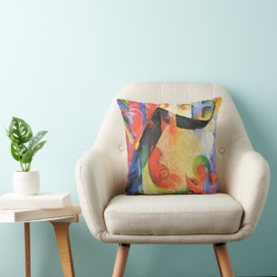 Broken Forms by Franz Marc, Vintage Abstract Art Cushion