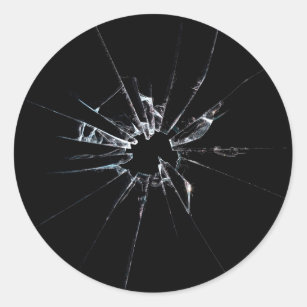 Broken Glass Stickers | Zazzle AU