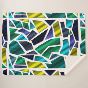 Broken Glass Sherpa Blanket