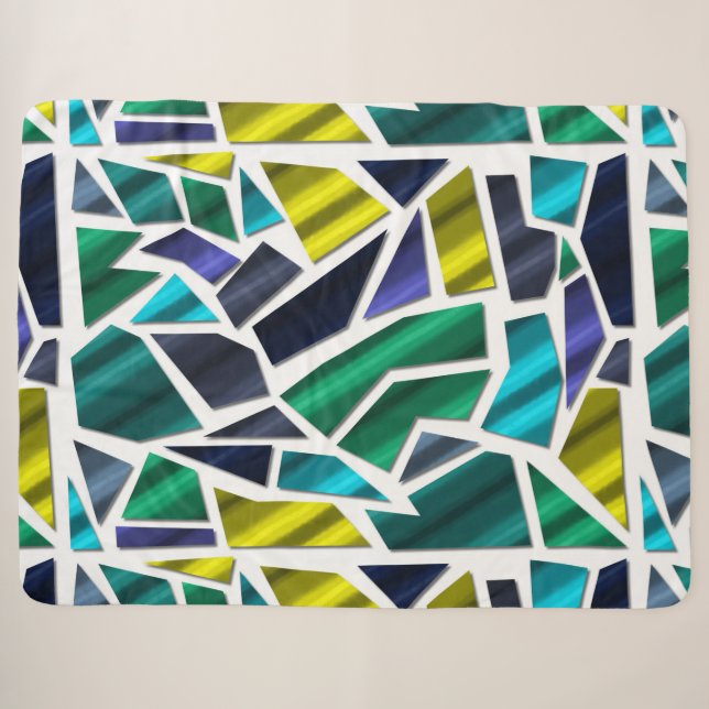 Broken Glass Sherpa Blanket (Front (Horizontal))
