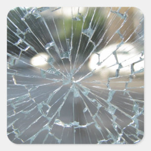 Broken Glass Square Sticker