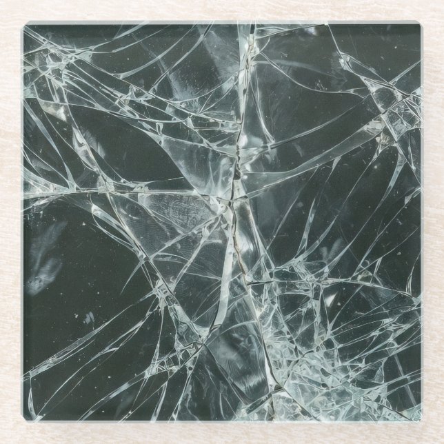 Broken Glass Surface (Style 7) Oil Painting Coaster (Front)
