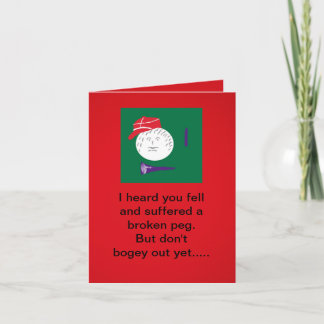 Broken Golf Peg Card