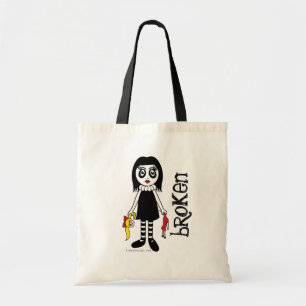 Broken Goth Doll Tote Bag