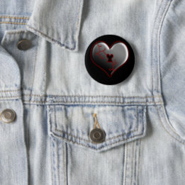 Broken Heart 6 Cm Round Badge