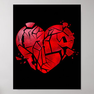 Broken Heart Anti Valentines Day Poster