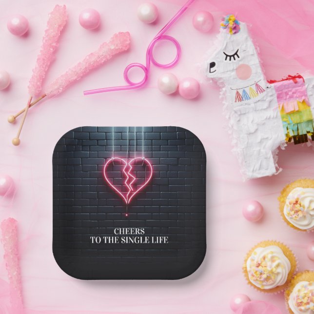 Broken Heart Divorce Party Paper Plate (Party)