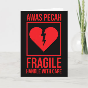 Broken Heart Fragile Handle With Care Shirt Edgy V Card