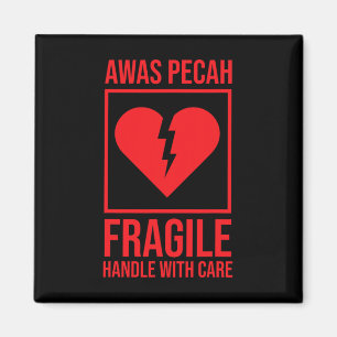 Broken Heart Fragile Handle With Care Shirt Edgy V Magnet